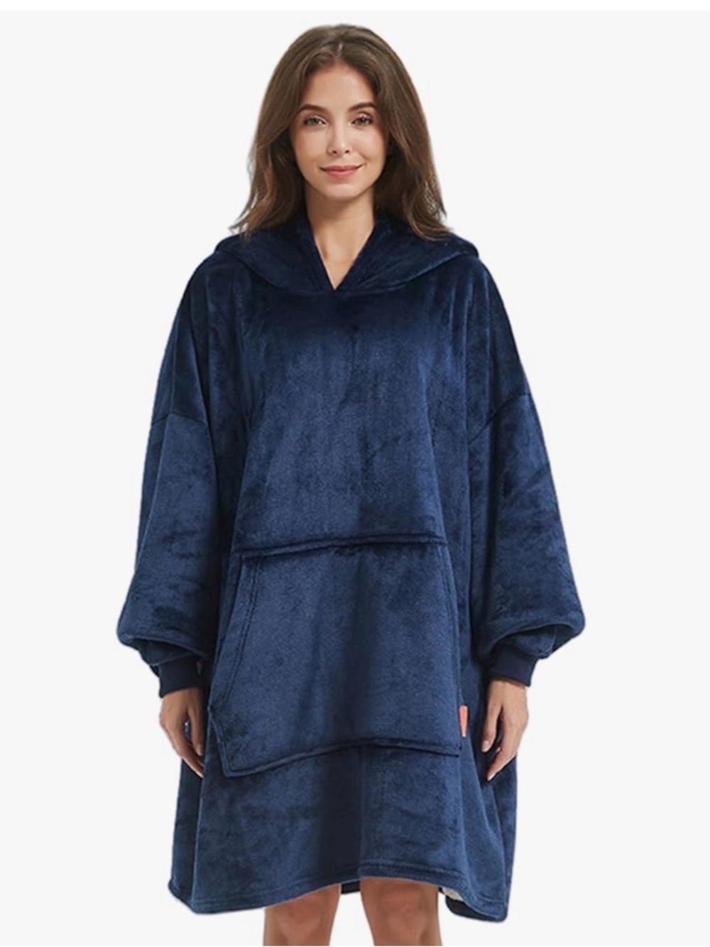 Amazon Plush Oversized Hooded Wearable Blanket - Navy Blue